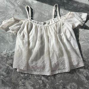 White ruffle American rag tanktop
